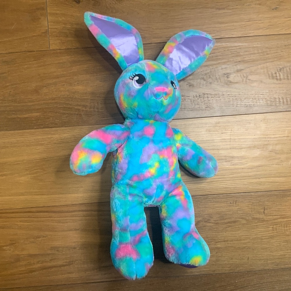 Build A Bear Workshop 20" Color Burst Bunny Tie Dye Rainbow Rabbit